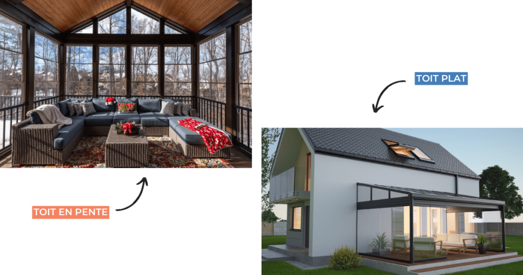 Comparaison entre toiture en pente et toit plat 